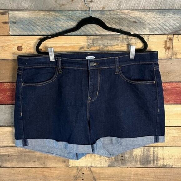 Old Navy Dark Wash Denim Shorts‎ Size 16 - Picture 1 of 6